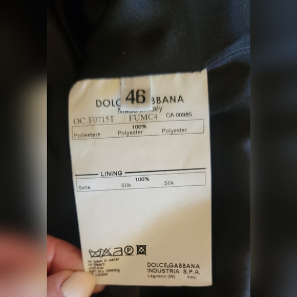 NWT DOLCE & GABBANA BLACK BELTED DOUBLE BREASTED TRENCH COAT 46 10 - Picture 7 of 12